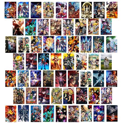 Buy Anime Wall Collage Kit Aesthetic 60 PCS Anime Room Decor 4.2x6.2 ...