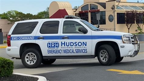 Hudson Regional Hospital EMS Command Going into Dunkin Donuts in ...