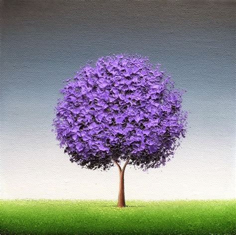 Abstract Tree Painting Purple