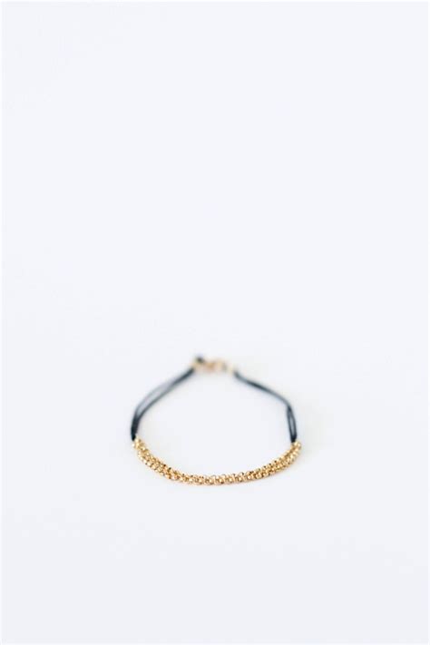 Black Gold Chain Bracelet // 14k Gold-filled Chain Bracelet - Etsy