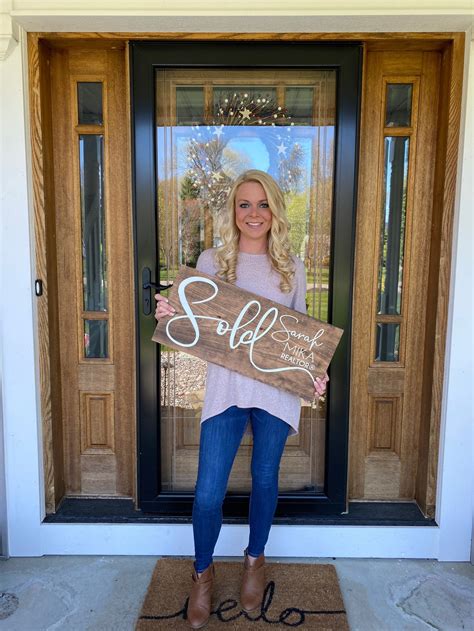 Custom Realtor Sold Sign Sold Sign For Real Estate Agent | Etsy