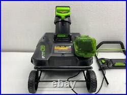 GreenWorks 2600402 500W Snow Blower for Tractor Green « Snow Blowers