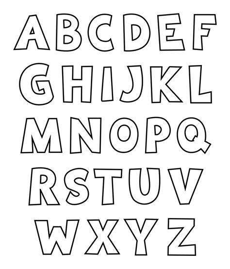 Outline Letters Printable