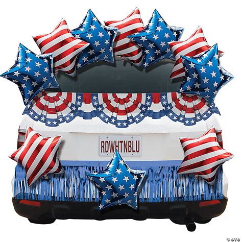 Patriotic Stars & Stripes Car Parade Decorating Kit | Oriental Trading