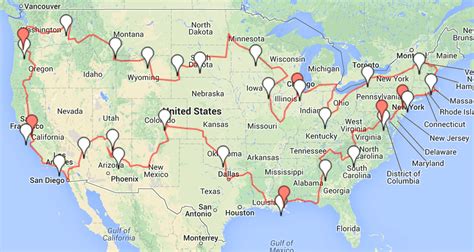 50 State Road Trip Map