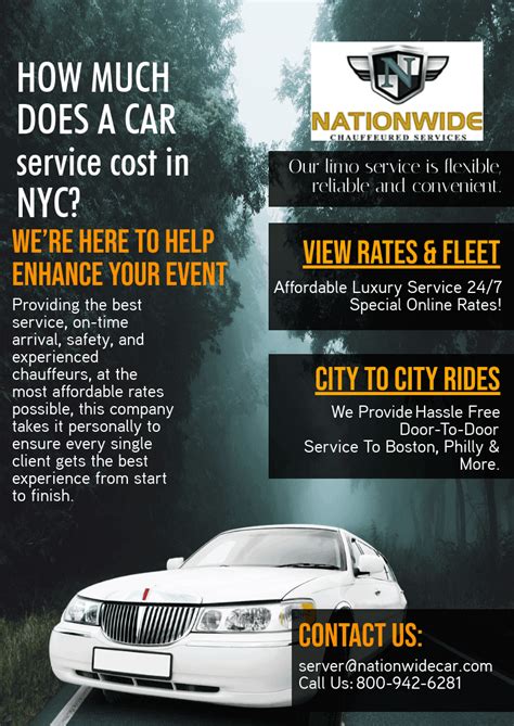 How Much Does A Car Service Cost in NYC? Call/Text 24/7 - (800) 942-6281