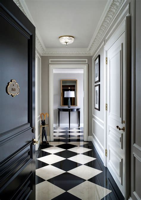 10 Dreamy Interiors with Black and White Checkered Floor | Home, Floor design, House design