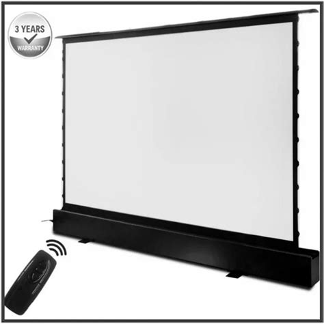 T6HCW-16-9-HDTV-Motorized-Electric-Floor-rising-front-projection-screen-motorised-floor-stand ...