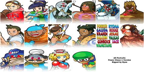 PSP - Power Stone Collection - Character Portraits (Power Stone) - The Spriters Resource