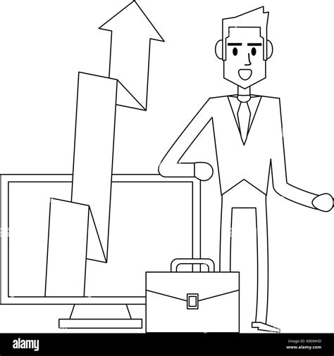 Businessman successful entrepreneur in black and white Stock Vector Image & Art - Alamy