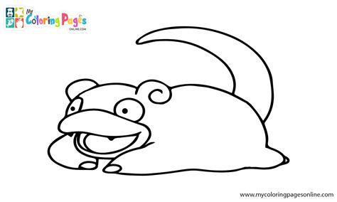Online Slowpoke Coloring Pages For Kids