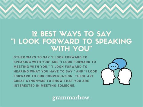 12 Best Ways to Say “I Look Forward to Speaking With You”