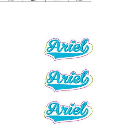 Ariel – Name Headband Slip On – DIGITAL EMBROIDERY DESIGN – Nana's ...