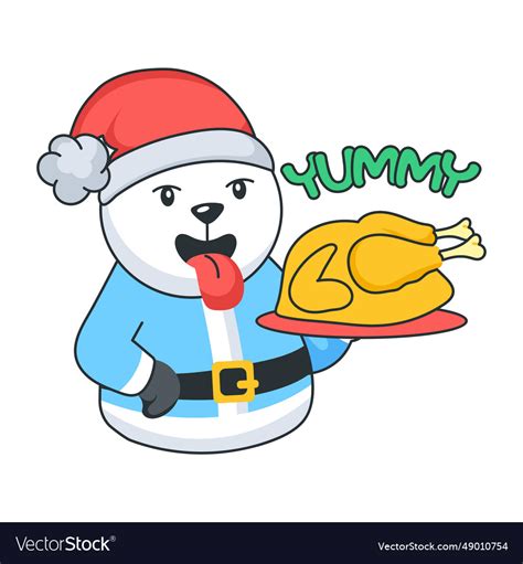 Christmas dinner Royalty Free Vector Image - VectorStock