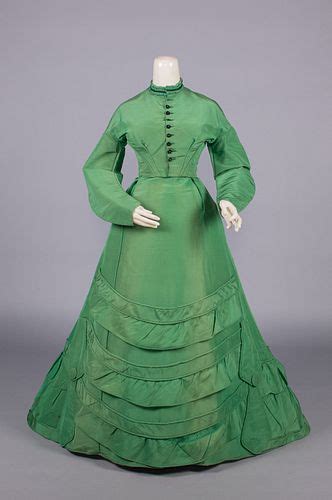 WOOL & SILK BOMBAZINE DAY DRESS, c. 1868 sold at auction on 26th April ...