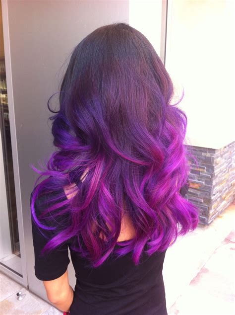 My hair black base,purple to magenta ombré | Magenta hair, Purple ombre hair, Magenta hair colors