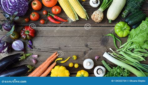 White, Yellow, Green, Orange, Red, Purple Fruits and Vegetables on ...