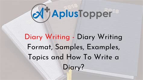 Diary Writing | Diary Writing Format, Samples, Examples, Topics and How To Write a Diary? - CBSE ...