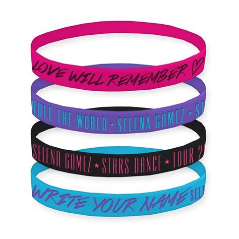 Selena Gomez Stars Dance Lyric Wristbands