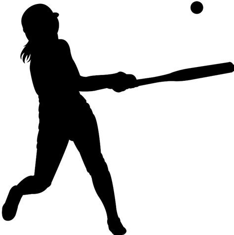 Softball Player Silhouette | Free vector silhouettes