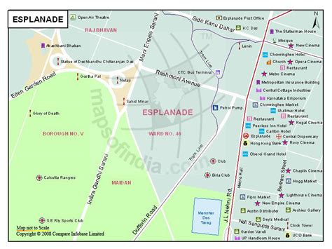 Esplanade Map, Kolkata - Maps Of India