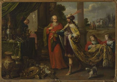 Croesus Showing His Treasures To Solon, painted by Caspar van den ...