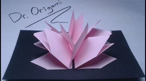 |DIY| Very easy| kirigami Pop-up card lotus flower - YouTube