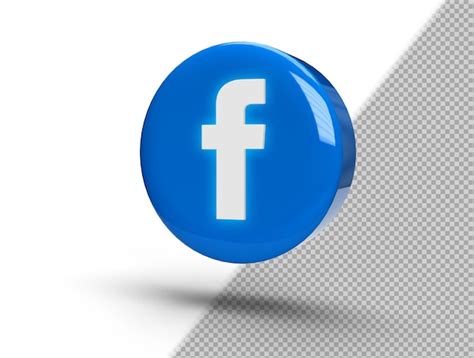 Free PSD | Glowing Facebook logo on a realistic 3D circle