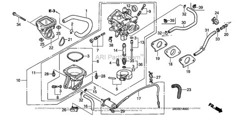 Honda Gx390 Carburetor Parts Diagram