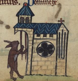 Book of Hours, Rabbit tolling church bells, from a margina… | Flickr
