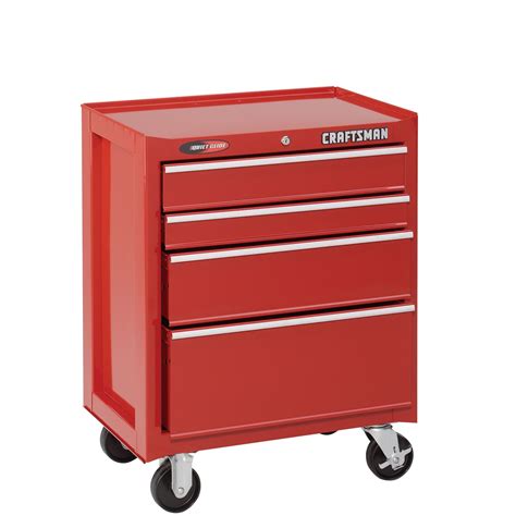 Craftsman 26-1/2" 4-Drawer Quiet Glide™ Roll-Away Tool Chest - Red ...