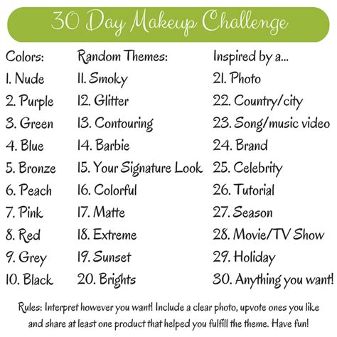 30 Day Makeup Challenge | Makeup challenges, Day makeup, Makeup artist kit