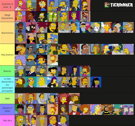 Simpsons Characters Tier List (Community Rankings) - TierMaker