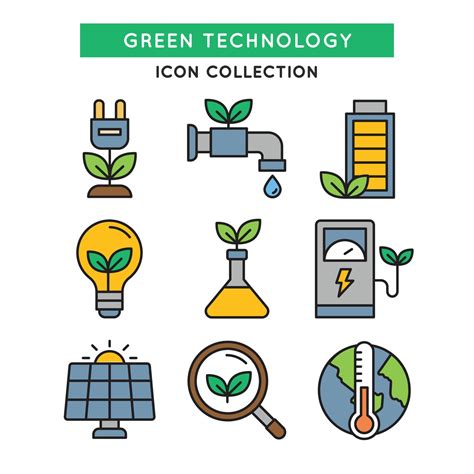 Green Technology Icon Collection 6897076 Vector Art at Vecteezy