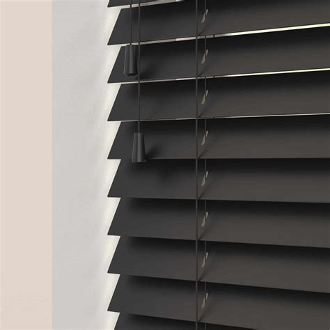 Carbon Black Wood Venetian Blind - Shutters and Blinds Online