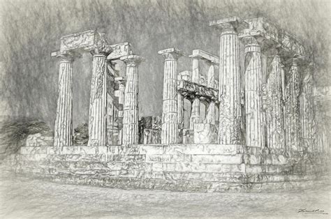 Temple in Greece Digital Art by Frank Lee - Fine Art America