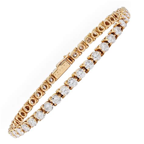 Cartier 6.30 Carat Diamond Gold Tennis Bracelet at 1stDibs | cartier tennis bracelets, tennis ...