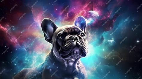 Premium AI Image | Dog with a Space Galaxy Background Wallpaper