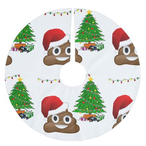 christmas poo emoji tree skirt | Zazzle.com