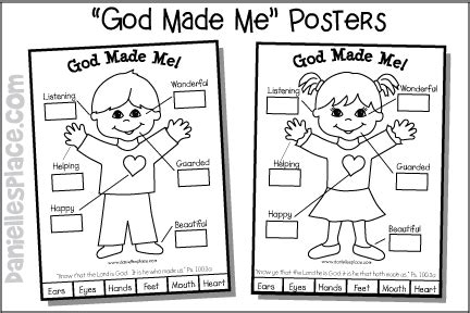 God Made Me Activity Sheet - Printable Craft Patterns