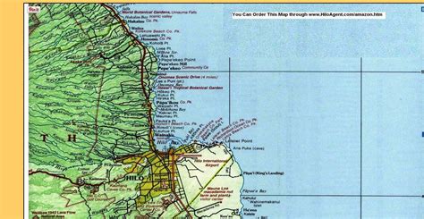 Map of Hilo and north up the Hamakua Coast | Hawaii island, Big island ...