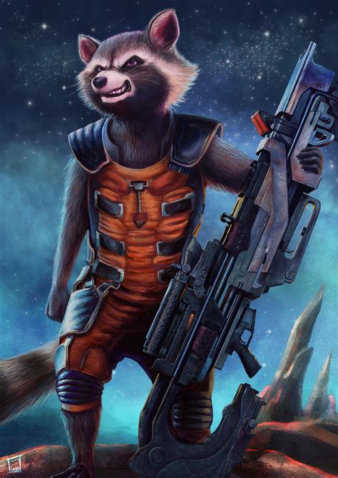 Rocket Raccoon by sibbies on DeviantArt