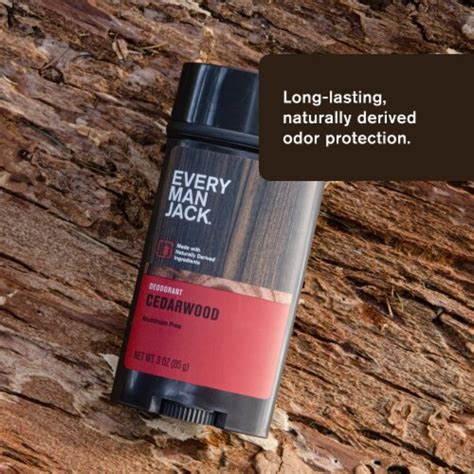 Every Man Jack Cedarwood Aluminum-Free Deodorant, 3 oz - Harris Teeter