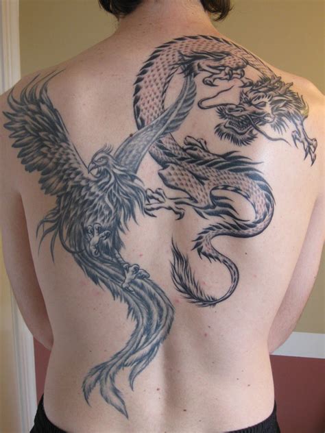 Dragon and Phoenix tattoo by MrSultan531 on DeviantArt