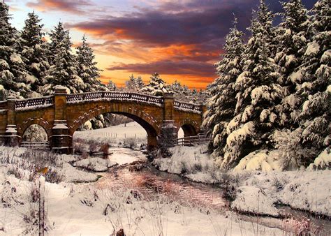 Winter Bridge Wallpapers - Top Free Winter Bridge Backgrounds - WallpaperAccess