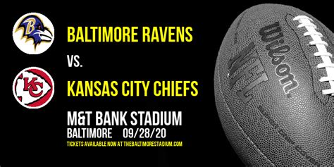 Baltimore Ravens vs. Kansas City Chiefs Tickets | 28th September | M&T Bank Stadium