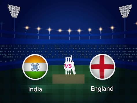 Premium Vector | India vs England 2023 cricket world cup with schedule ...