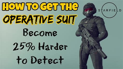 Starfield Operative Suit - Stealth Suit - 25% Harder to Detect ...