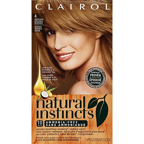 Clairol Natural Instincts, 8G / 4 Sunflower Medium Golden Blonde, Semi ...