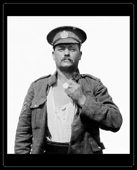 Mouse Mat of Soldier showing his Identification Badge during WW1